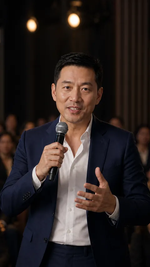 创始人在活动现场演讲